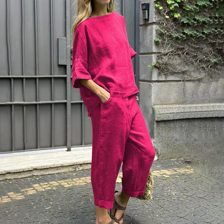 Women's Savannah Laidback Grace Two-Piece Set - Effortless Elegance