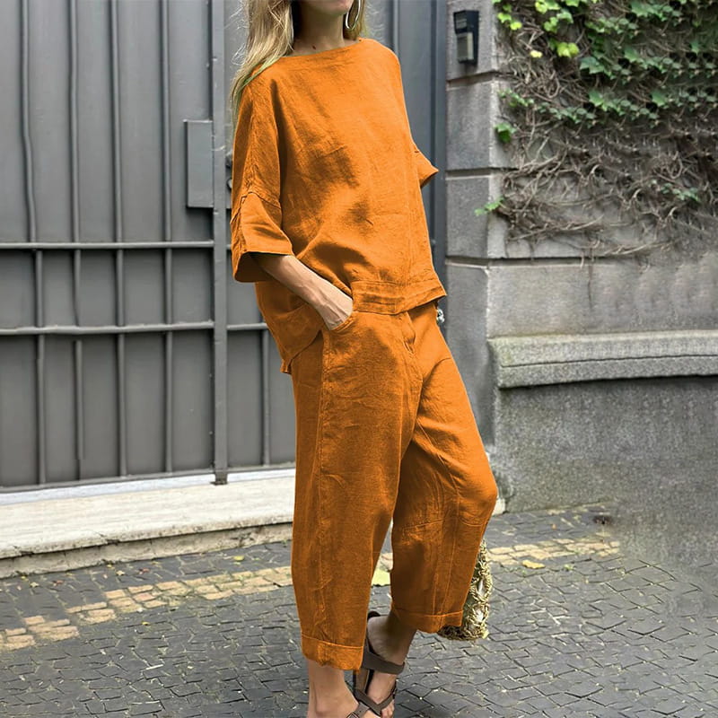 Women's Savannah Laidback Grace Two-Piece Set - Effortless Elegance