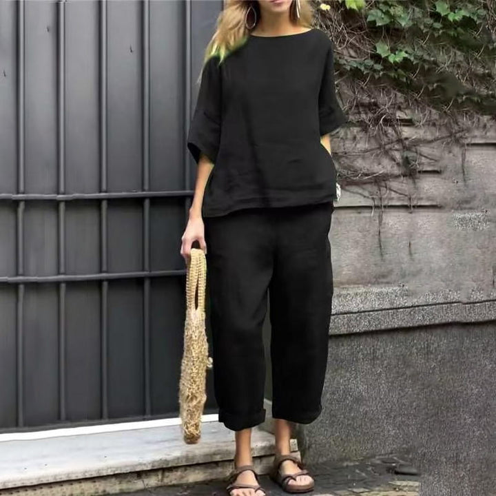 Women's Savannah Laidback Grace Two-Piece Set - Effortless Elegance