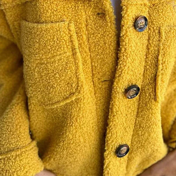 Women's Short Wool Lapel Blazer - Cozy Autumn Staple