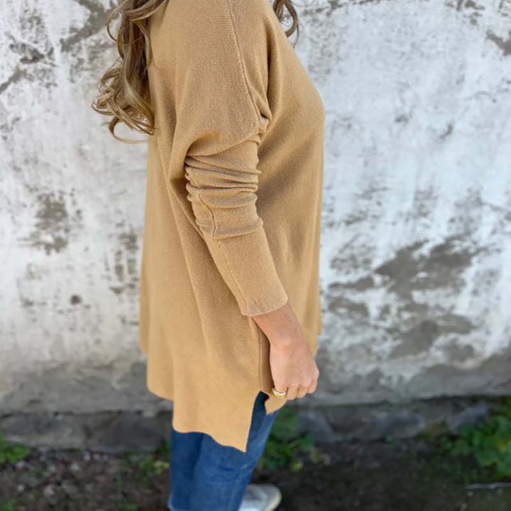 Women's Scarlett Knitted V-Neck Long Sleeve Blouse - Comfortable