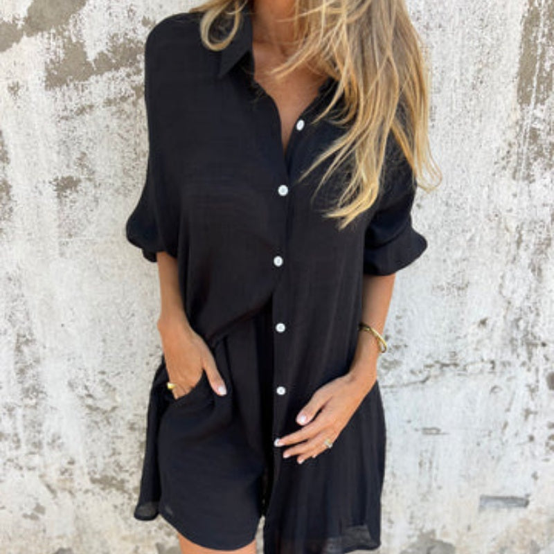 Women's Lyrie Relaxed Polo and Shorts Set - Effortless Weekend Style