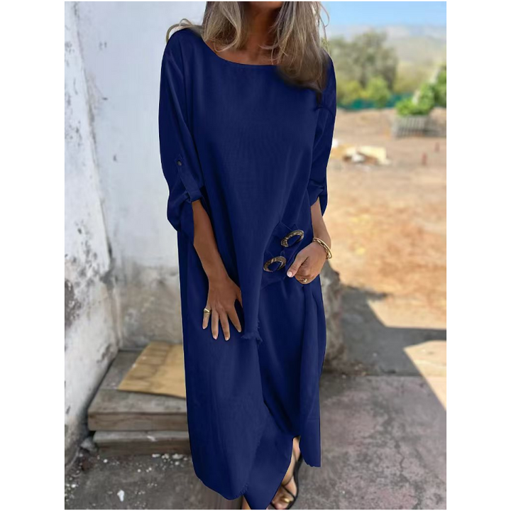 Women's Chic Asymmetrical Two-Piece Set - Breezy & Sophisticated