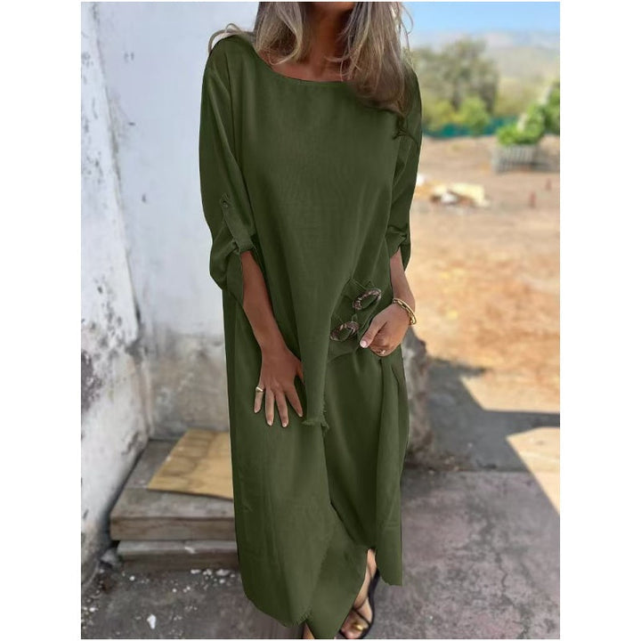 Women's Chic Asymmetrical Two-Piece Set - Breezy & Sophisticated