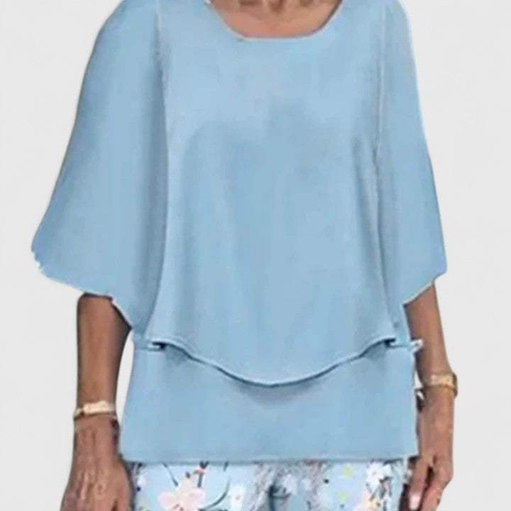 Women's Patterned Two-Piece Set - Elegant & Effortless