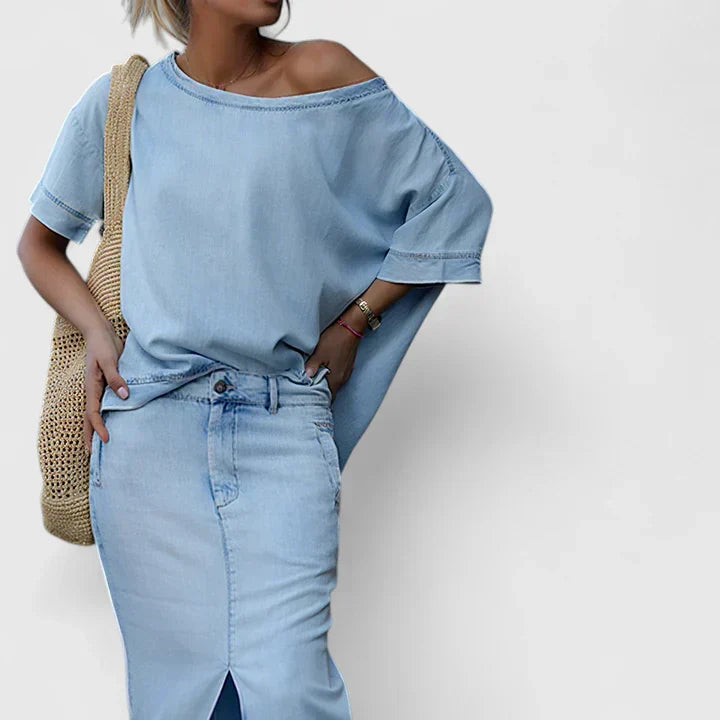 Women's Elegant Maxi Skirt Set - Versatile Two-Piece