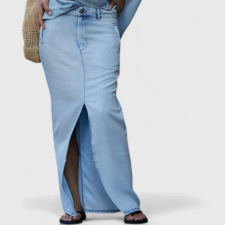 Women's Two-Piece Maxi Skirt Set - Elegant & Versatile