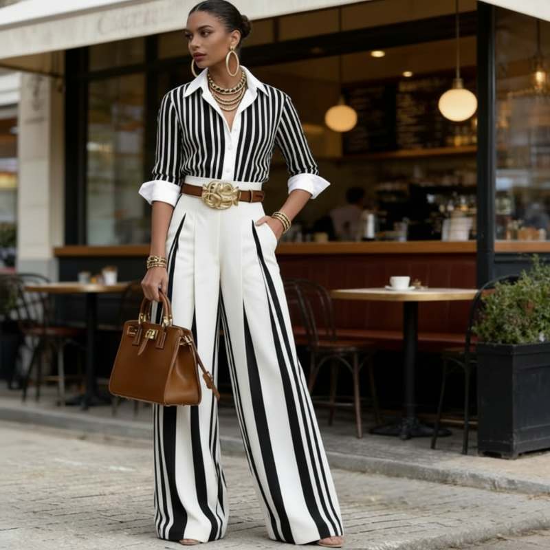 Women's Cotton Loose Two-Piece Set - Summer Casual Elegance