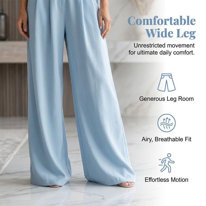Women's V-Neck High-Waist Wide-Leg Jumpsuit