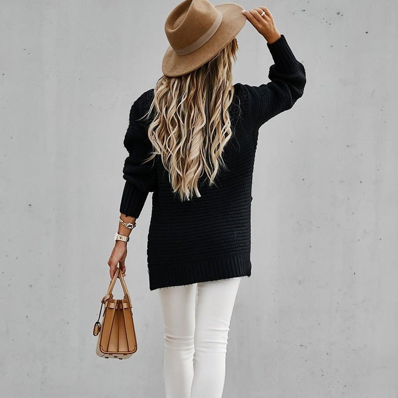 Women's Cozy Knit Pullover Sweater - Everyday Comfort