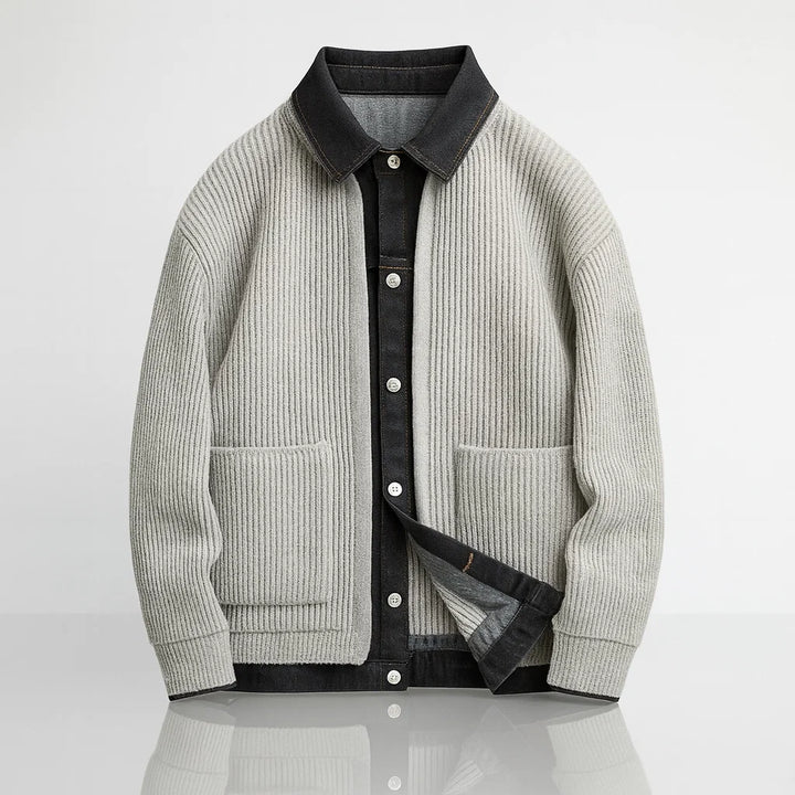 Men's Merino Wool Cardigan Jacket - Vintage Fall Layering