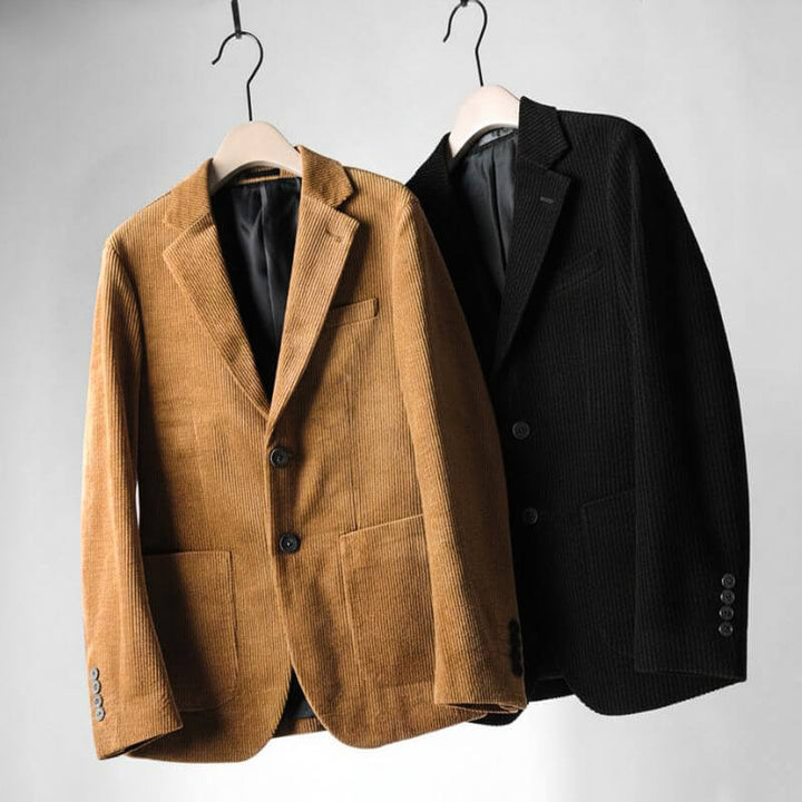 Men's Corduroy Blazer – Smart Casual Tailored Sport Coat