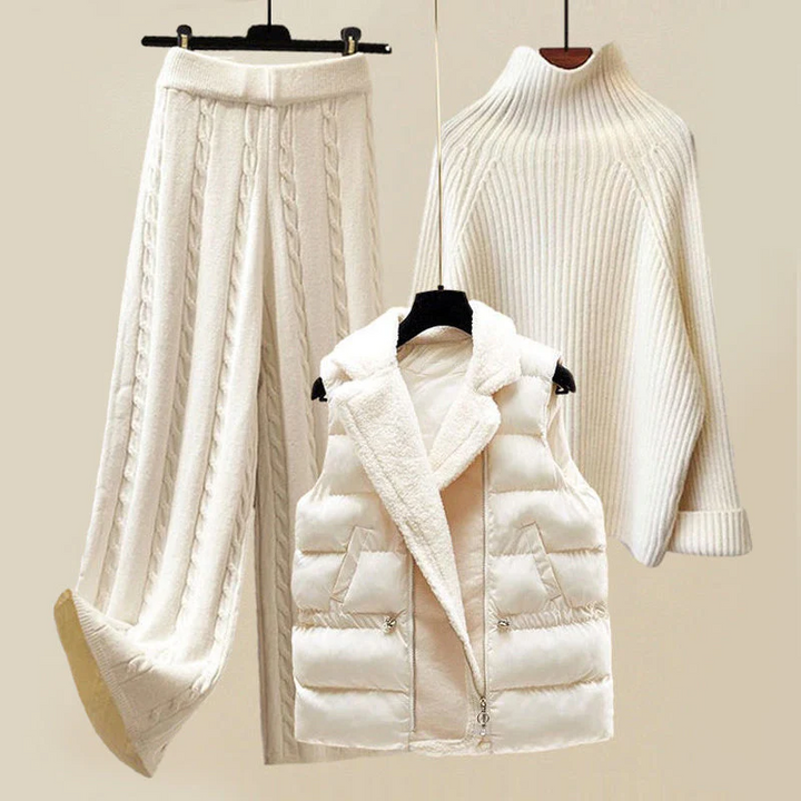 Women's Cozy Knit Matching Two Piece Set - Lounging