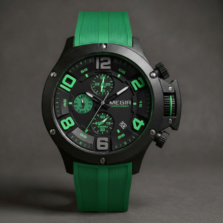 Men's 47mm Chronograph Watch – Bold Sport Wristwatch
