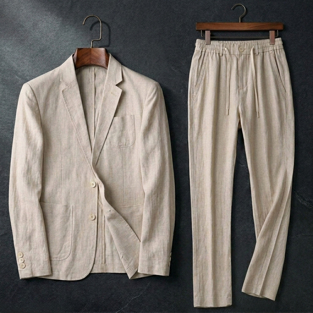 Men's Linen Cotton Suit – Relaxed Two-Piece for Summer Weddings – view 2
