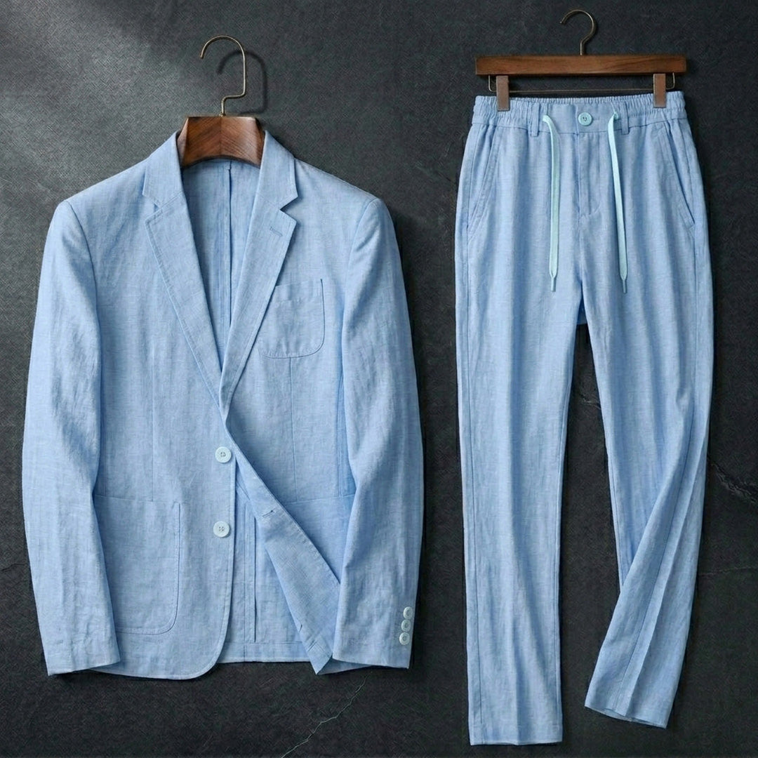 Men's Linen Cotton Suit – Relaxed Two-Piece for Summer Weddings – view 3