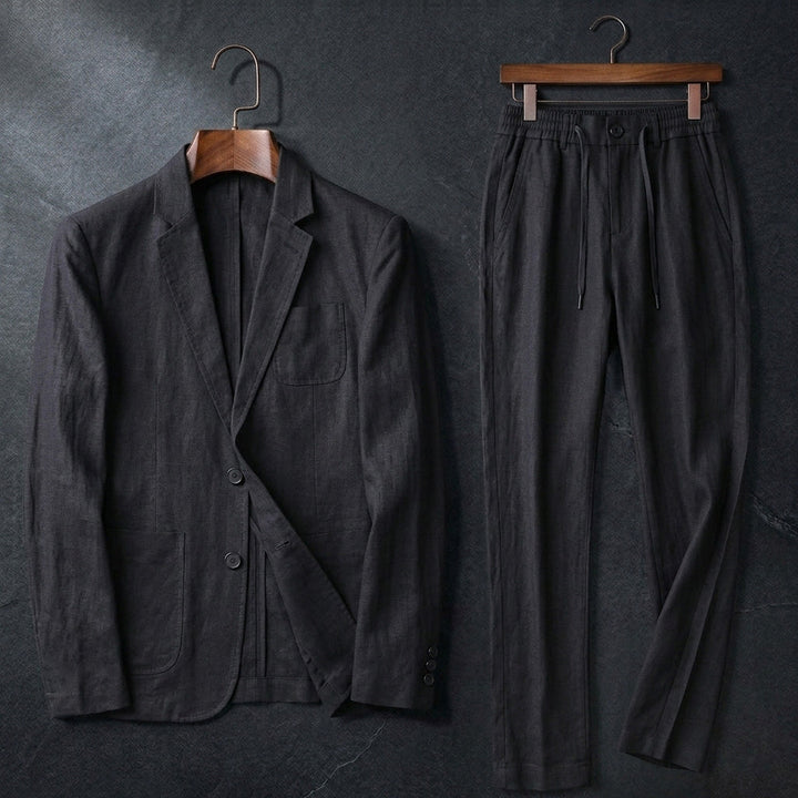 Men's Linen Cotton Suit – Relaxed Two-Piece for Summer Weddings – view 4