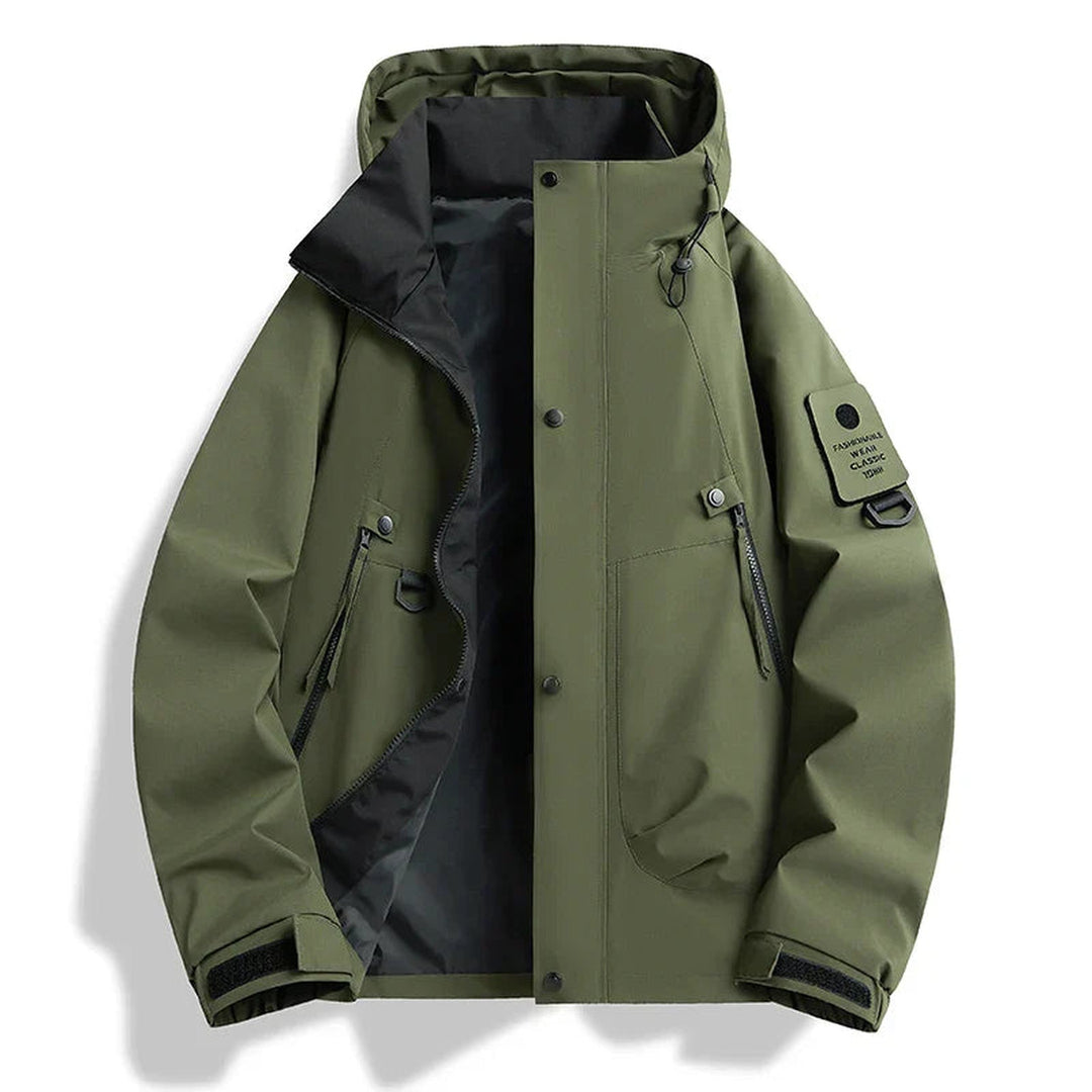 Men's Hooded Shell Jacket – Water-Resistant Lightweight Rain Jacket – view 2