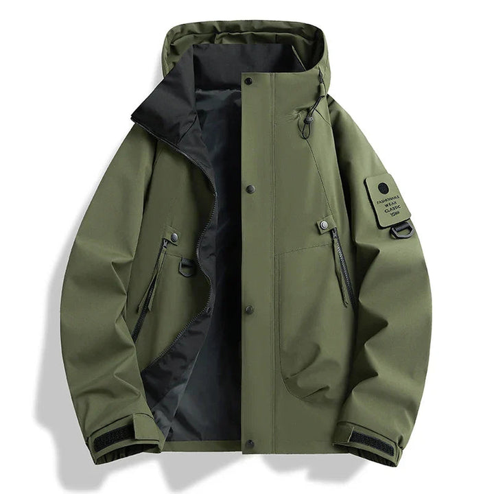 Men's Hooded Shell Jacket – Water-Resistant Lightweight Rain Jacket – view 2