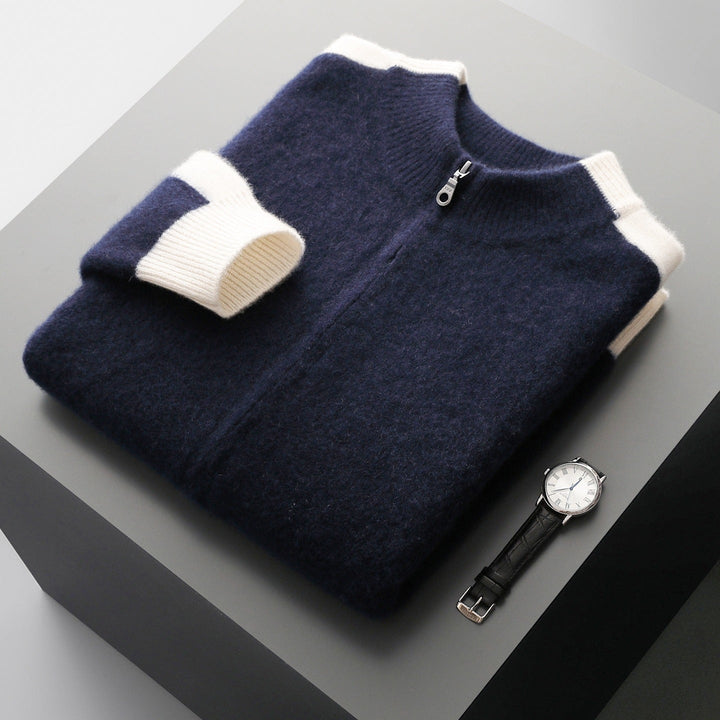 Men's Merino Wool Half-Zip Jumper – Lightweight Knit Sweater – view 2