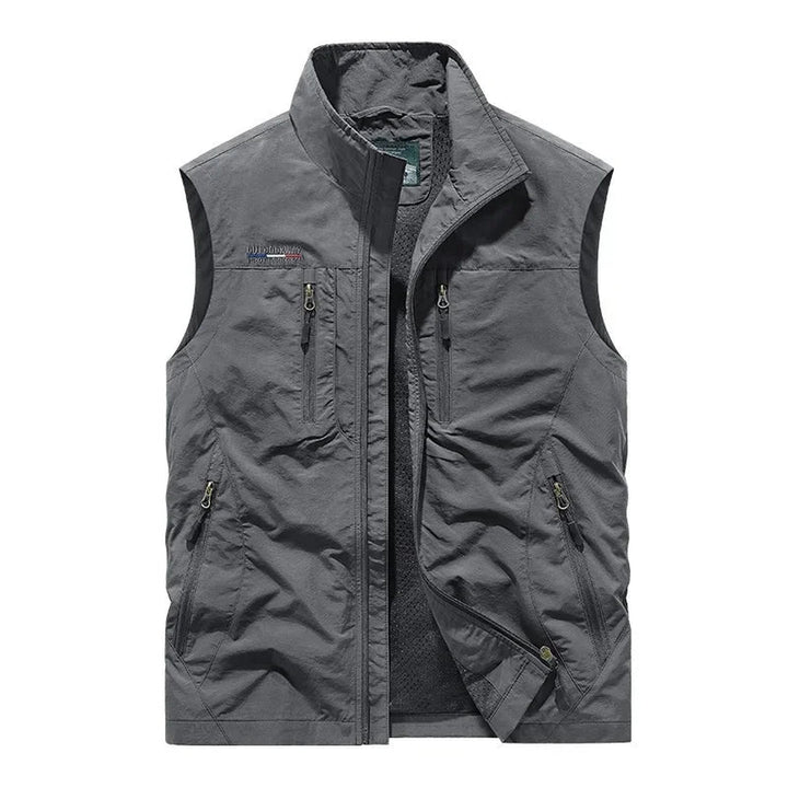 Men's Multi-Pocket Utility Gilet – Lightweight Nylon Vest – view 4