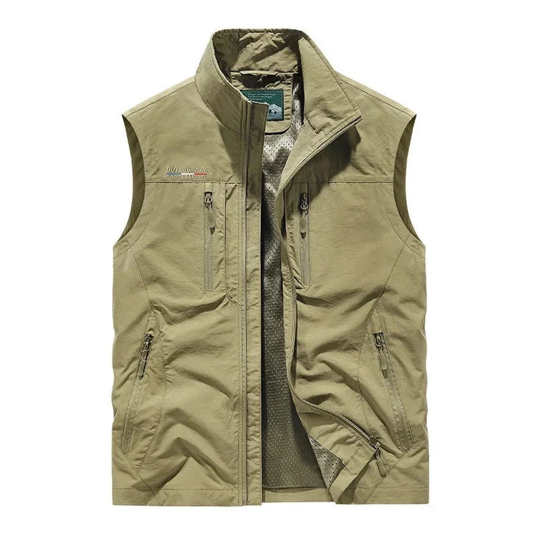 Men's Multi-Pocket Utility Gilet – Lightweight Nylon Vest – view 6