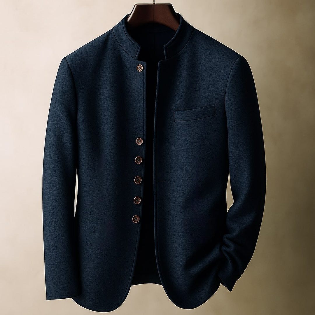 Men's Helsinki Wool Jacket – Stand-Collar Tailored Layer – view 2