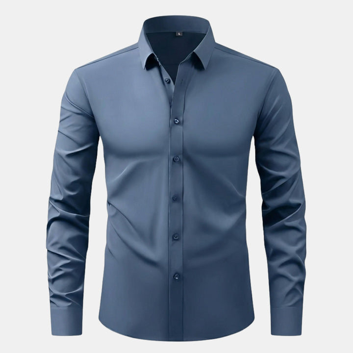 Men's Stretch Dress Shirt – Wrinkle-Resistant Office Shirt
