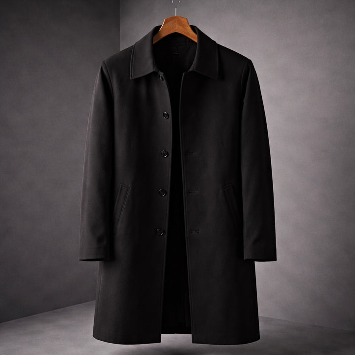 Men's Cotton-Blend Trench Coat – Water-Repellent City Layer – view 3
