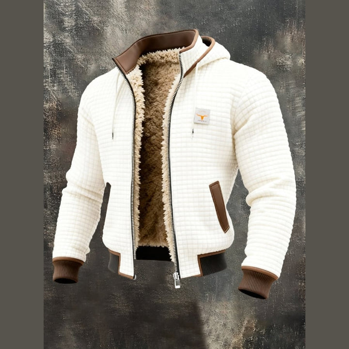 Men's Sherpa-Lined Bomber Jacket – Fleece Warmth – Leather Trim – view 3