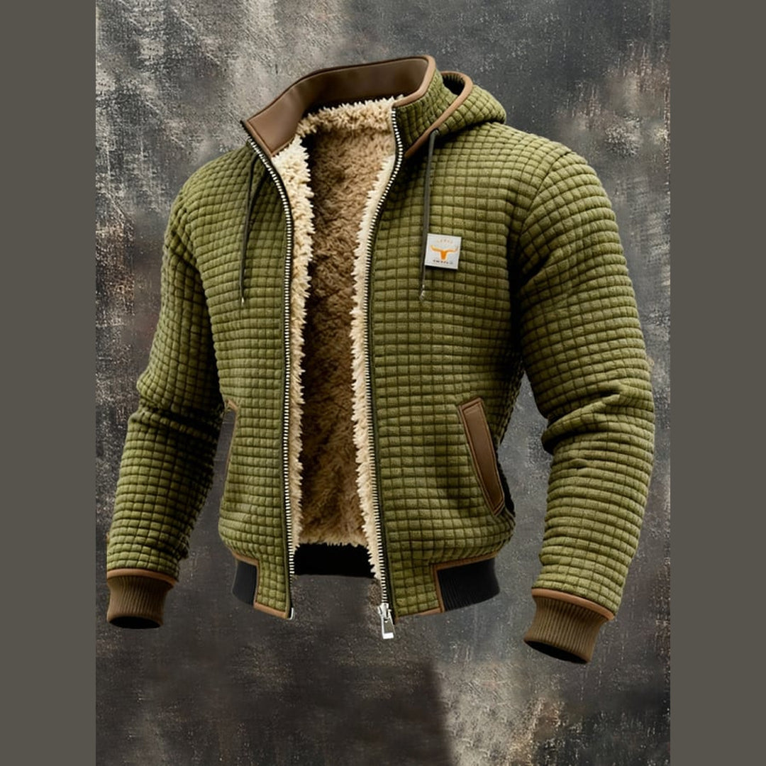 Men's Sherpa-Lined Bomber Jacket – Fleece Warmth – Leather Trim – view 4