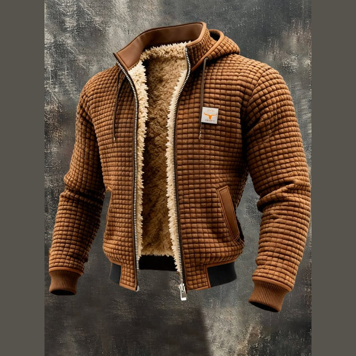 Men's Sherpa-Lined Bomber Jacket – Fleece Warmth – Leather Trim – view 5