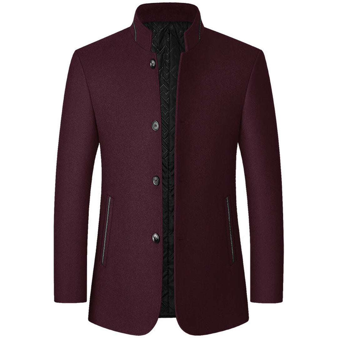 Men's Wool-Blend Overcoat – Quilted Warm Winter Coat – view 5
