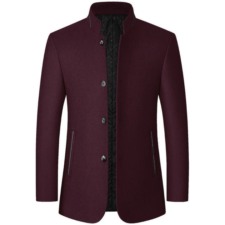 Men's Wool-Blend Overcoat – Quilted Warm Winter Coat – view 5