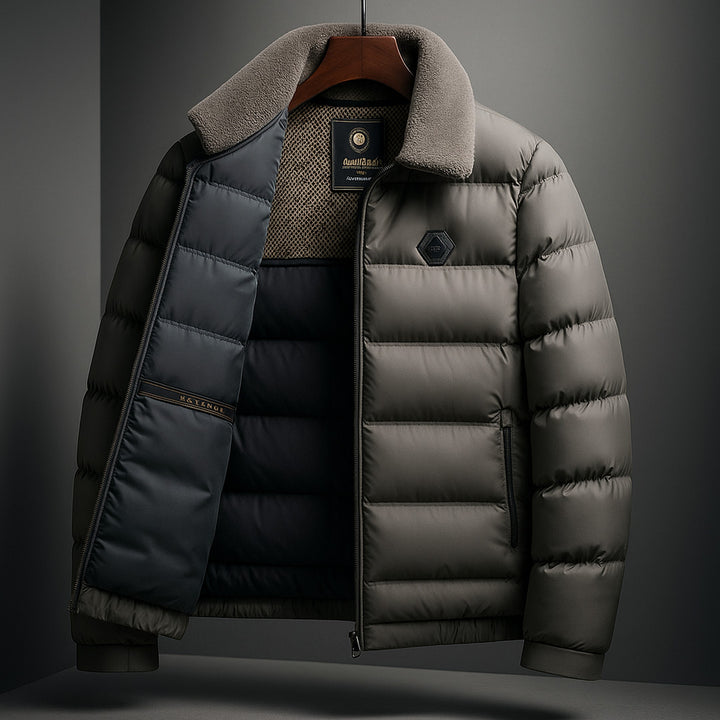 Men's Down Jacket – Fleece-Collar Padded Winter Coat – view 7