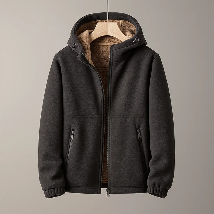 Men's Wool-Blend Hoodie – Sherpa-Lined Full-Zip for Cold Days – view 4