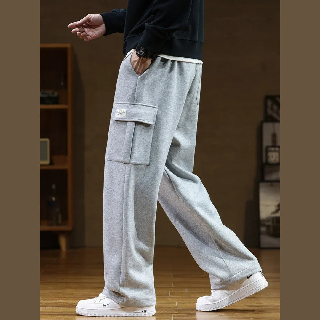 Men's Cotton-Blend Cargo Joggers – Relaxed Wide-Leg Comfort – view 5