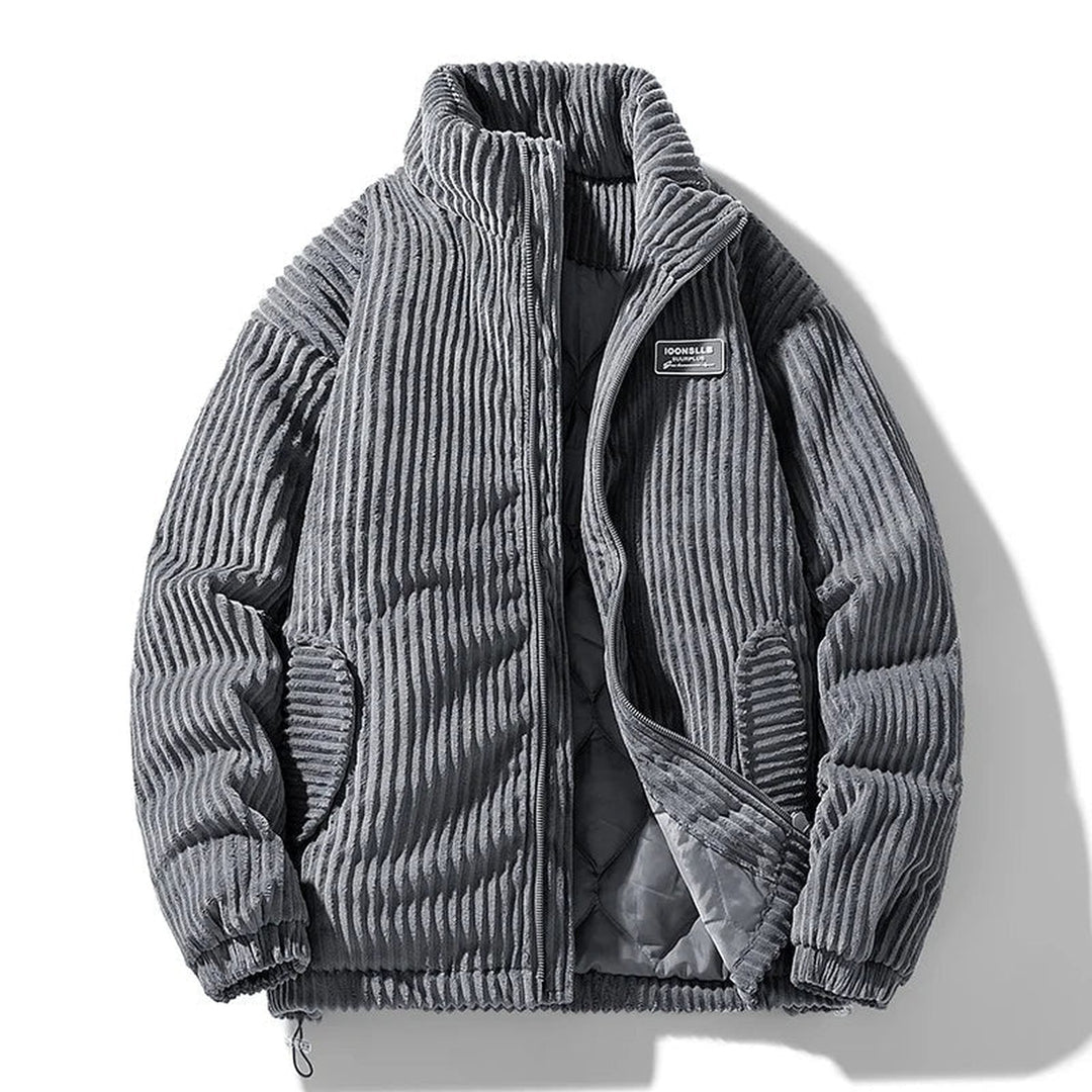 Men's Corduroy Jacket – Quilted Lining – Funnel Neck Warmth – view 9