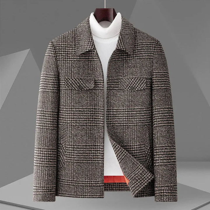 Men's Plaid Down-Lined Jacket – Tailored City Outerwear – view 3