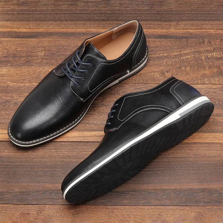 Men's Leather Hybrid Dress Shoes – Cushioned Sole – Office to Weekend – view 3
