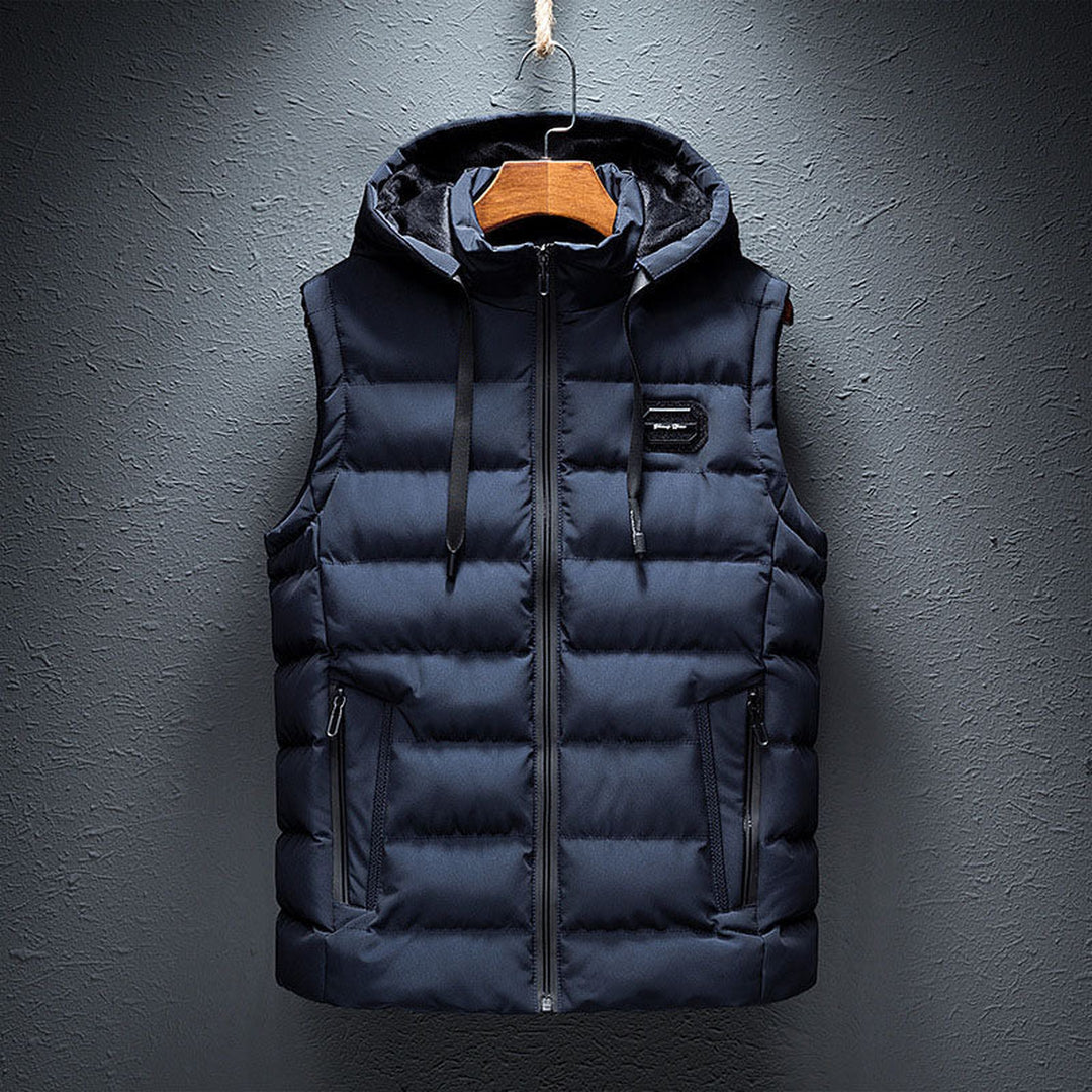 Men's Quilted Hooded Gilet – Lightweight Layering Body Warmer – view 3