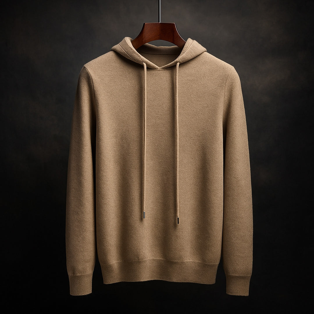 Men's Merino Wool Knit Hoodie – Lightweight Warm Layering – view 2
