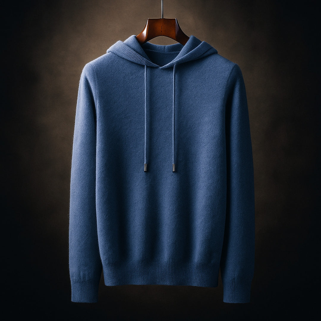 Men's Merino Wool Knit Hoodie – Lightweight Warm Layering – view 6