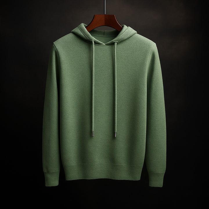 Men's Merino Wool Knit Hoodie – Lightweight Warm Layering – view 7