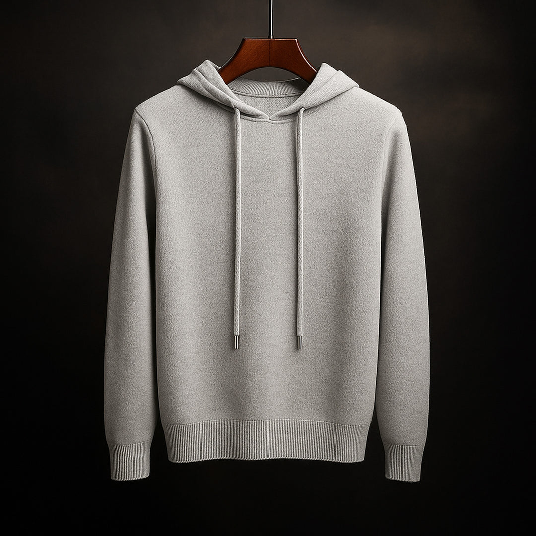 Men's Merino Wool Knit Hoodie – Lightweight Warm Layering – view 8