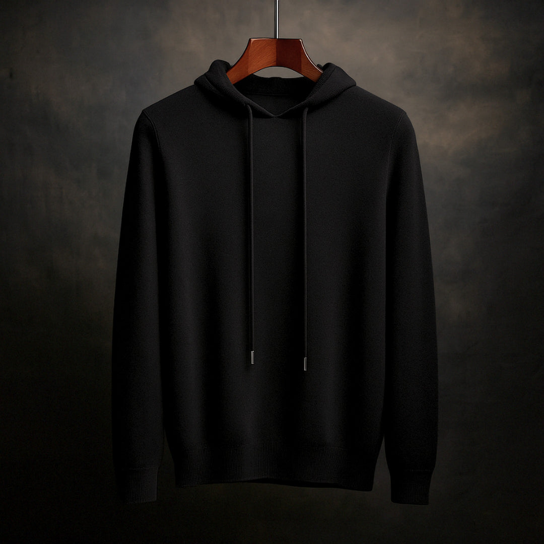 Men's Merino Wool Knit Hoodie – Lightweight Warm Layering – view 9