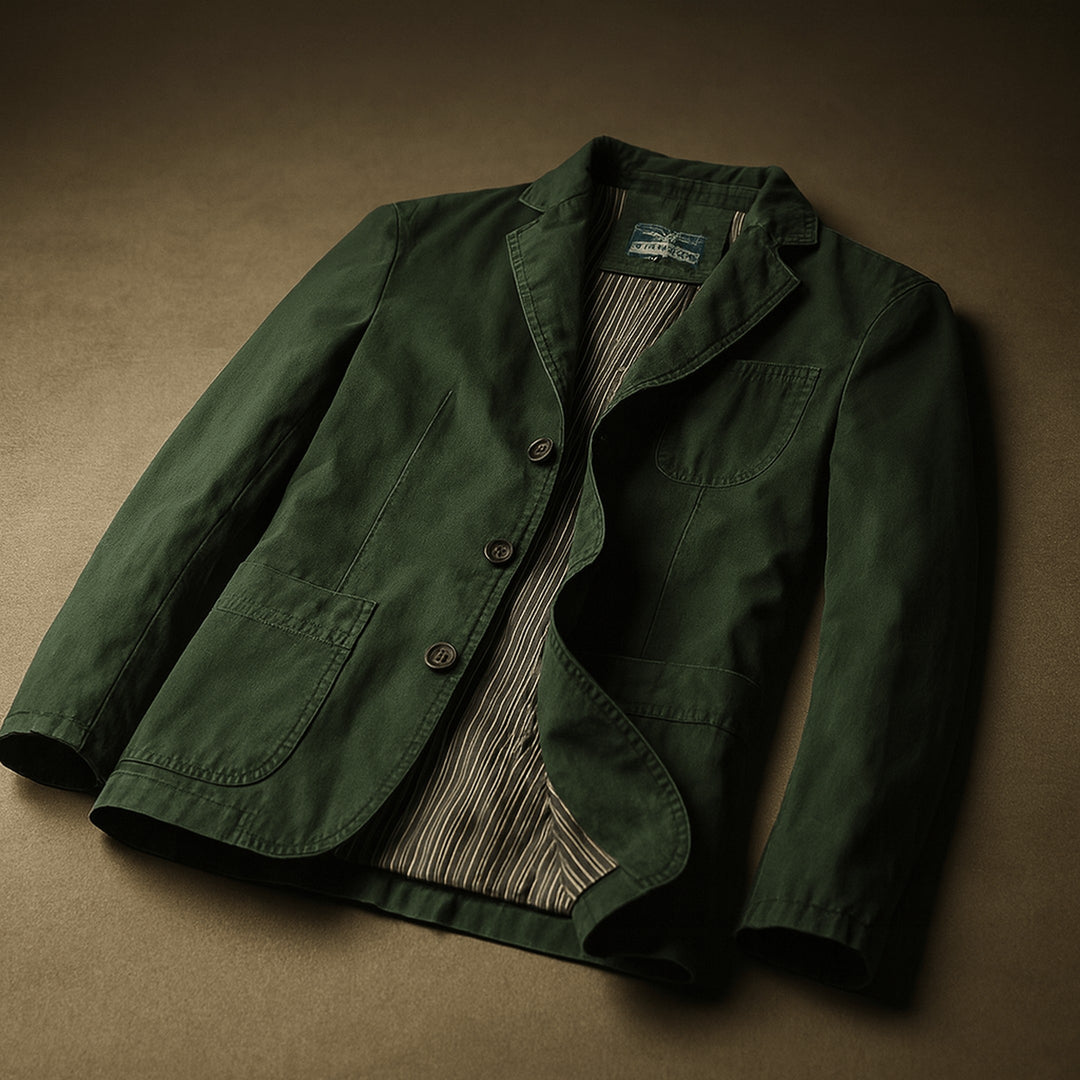 Men's Cotton Twill Blazer – Relaxed Smart-Casual Tailoring – view 3