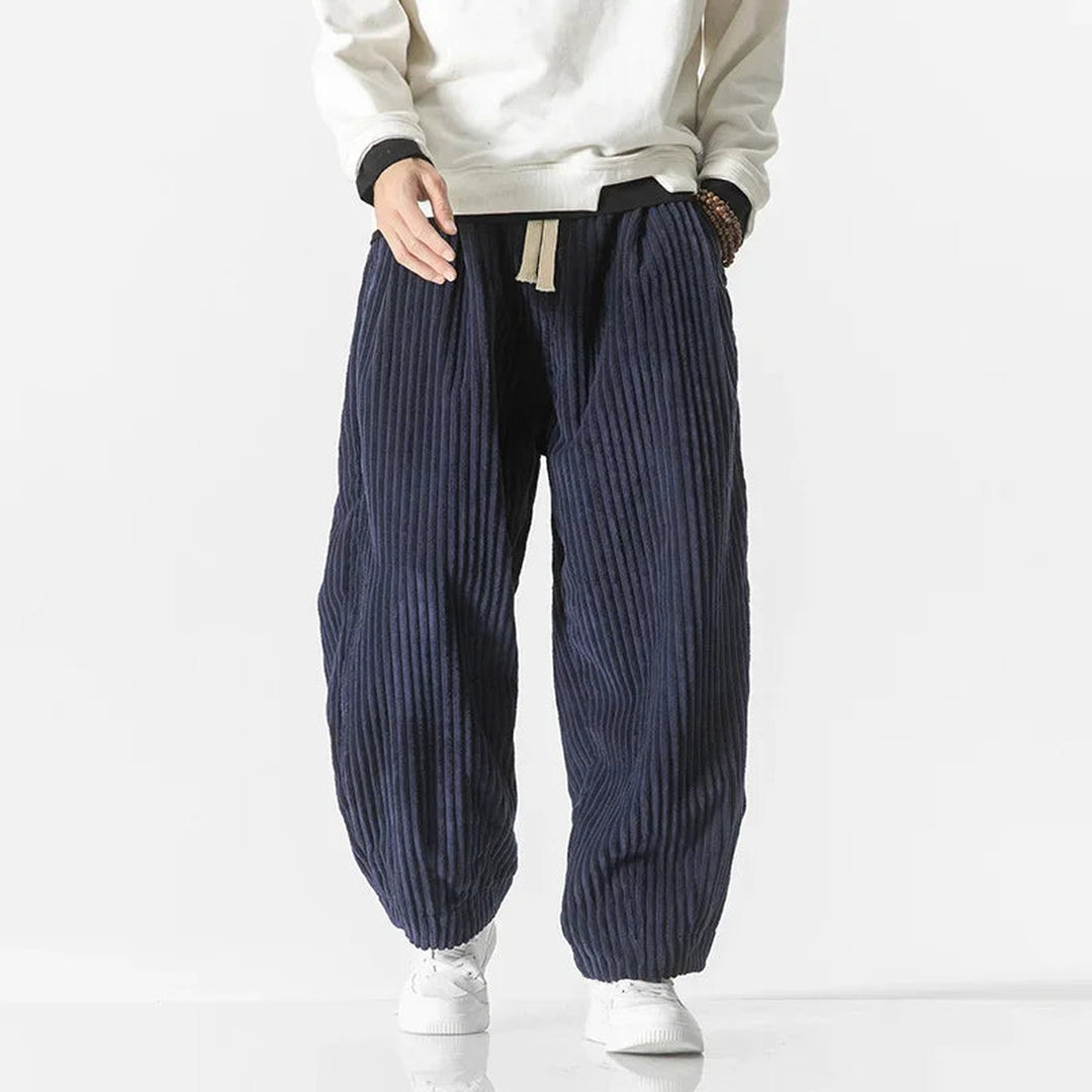 Men's Wide-Wale Corduroy Trousers – Relaxed Drawstring Comfort – view 4