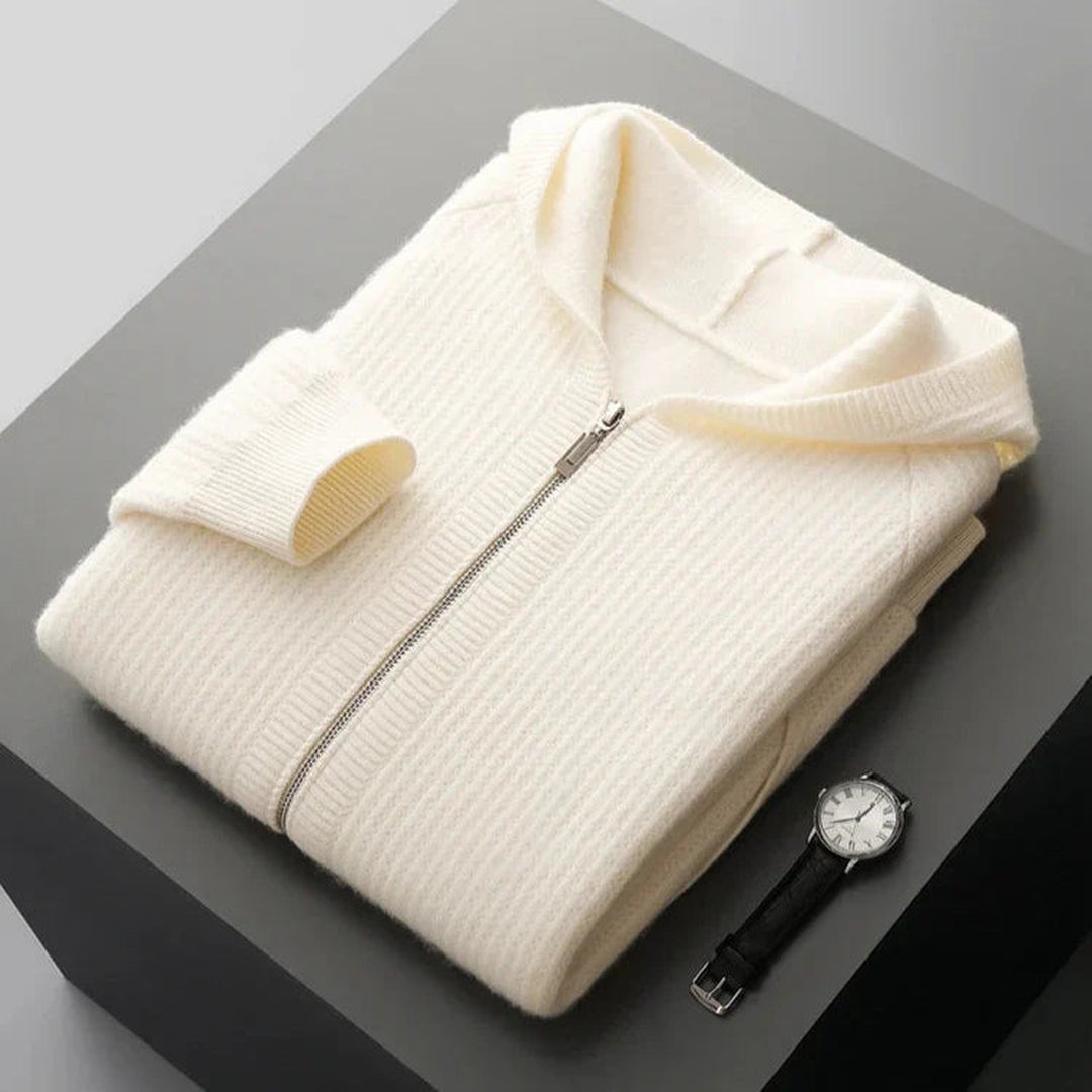 Men's Cashmere Zip-Through Hoodie – Lightweight Luxury Layer – view 3