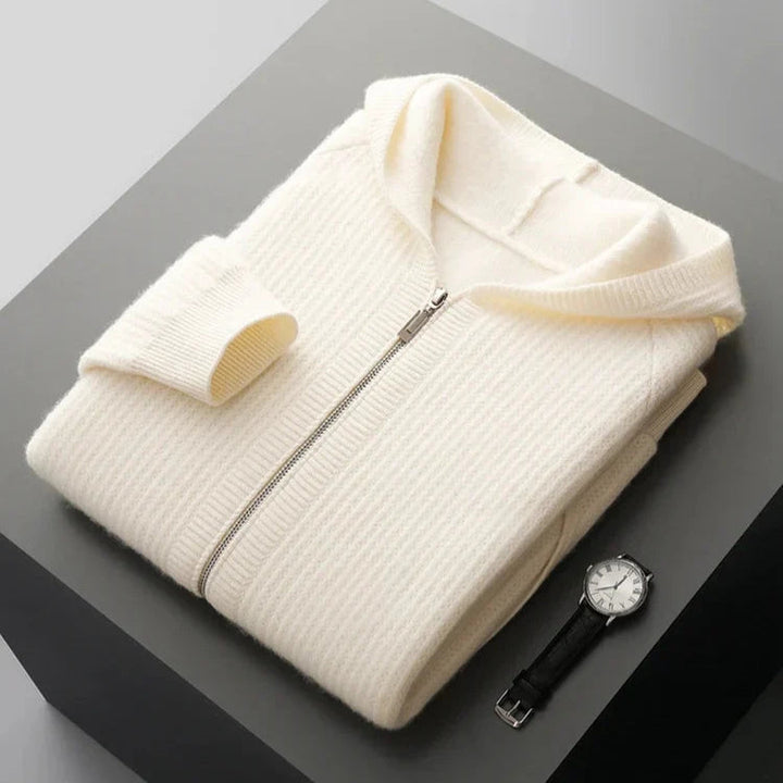 Men's Cashmere Zip-Through Hoodie – Lightweight Luxury Layer – view 3